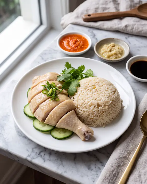 Hainanese Chicken Rice, from the Singapore chapter.